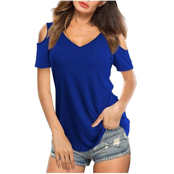 women's t-shirt fashion women short sleeve solid v-neck strapless holiday casual mature generous summer t shirt cotton t shirts, White
women's t-shirt fashion women short sleeve solid v-neck strapless holiday casual mature generous summer t shirt cotton t shirts, White