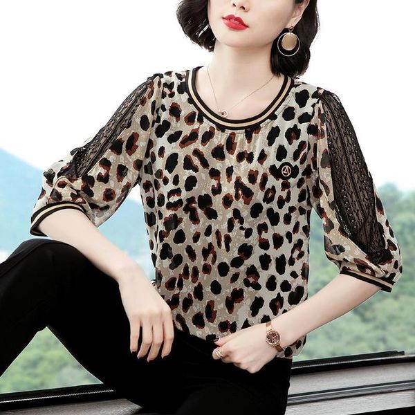 new women spring summer blouses shirt women casual o-neck hollow out leopard blouses loose df3294, White
new women spring summer blouses shirt women casual o-neck hollow out leopard blouses loose df3294, White