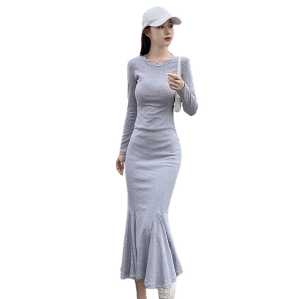 casual dresses autumn and winter slim long dress female sense bag hip fishtail fashion sleeve, Black;gray
casual dresses autumn and winter slim long dress female sense bag hip fishtail fashion sleeve, Black;gray