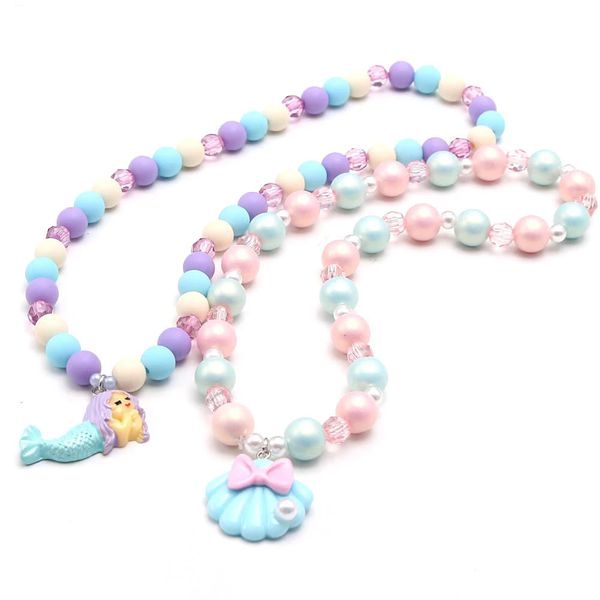 cute mermaid/shell pendant beads necklaces lovely child/girls/kids bubblegum necklace elastic beaded jewelry for party, Red;brown
cute mermaid/shell pendant beads necklaces lovely child/girls/kids bubblegum necklace elastic beaded jewelry for party, Red;brown