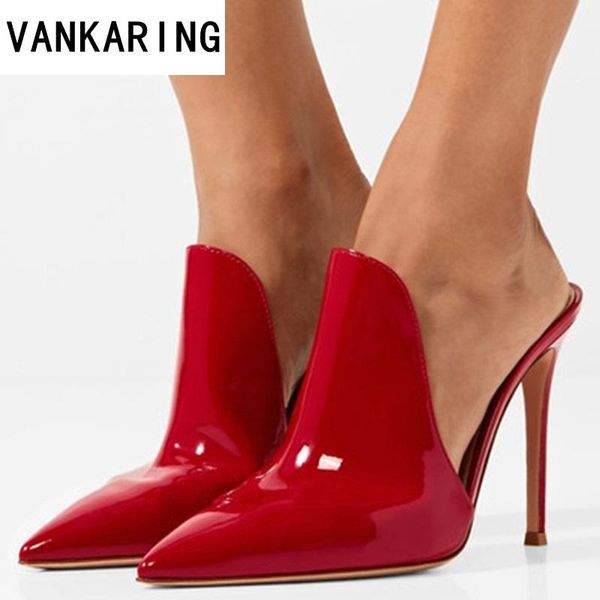 dress shoes ladies pumps high heels patent leather pointed toe women party spring summer footwear sandals slippers, Black
dress shoes ladies pumps high heels patent leather pointed toe women party spring summer footwear sandals slippers, Black