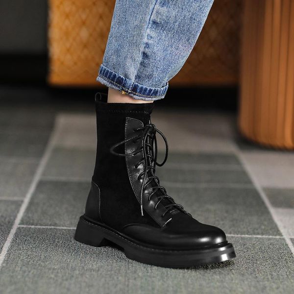 boots winter 2021 high-end handmade custom european and american style leather round-toe fashion, Black
boots winter 2021 high-end handmade custom european and american style leather round-toe fashion, Black