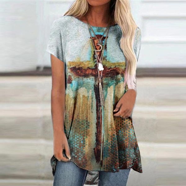 women's t-shirt women tie-dye t shirt vintage printing long summer loose short sleeve casual ladies tshirts camisetas mujer verano, White
women's t-shirt women tie-dye t shirt vintage printing long summer loose short sleeve casual ladies tshirts camisetas mujer verano, White