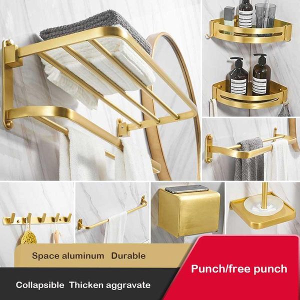 bath accessory set ae02yjm-0005 bathroom space aluminum brushed golden towel rack tripod shelf hardware pendant punch
bath accessory set ae02yjm-0005 bathroom space aluminum brushed golden towel rack tripod shelf hardware pendant punch