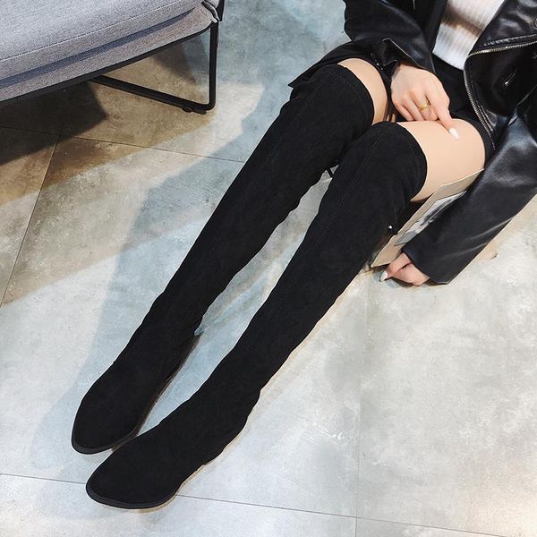 boots black suede over the knee women shoes slim thigh high winter warm elegant pointed toe long botas altas mujer
boots black suede over the knee women shoes slim thigh high winter warm elegant pointed toe long botas altas mujer