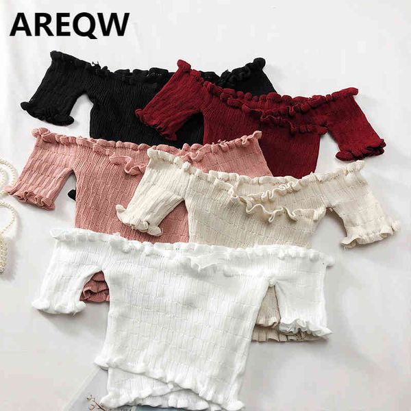 cross fungus side neck strapless short women slim and thin pleated t-shirt summer 210507, White
cross fungus side neck strapless short women slim and thin pleated t-shirt summer 210507, White