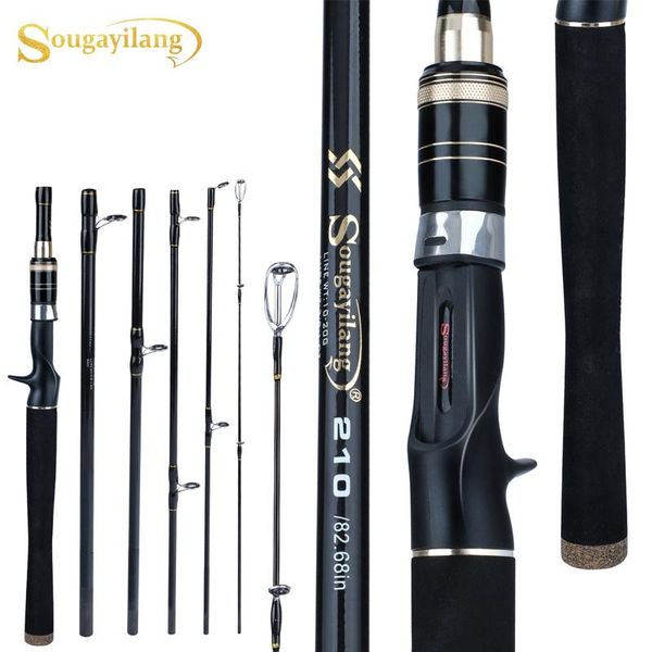sougayilang portable 6 sections 2.1m lure rod ultralight carbon fiber carp fishing spinning /casting travel pesca boat rods
sougayilang portable 6 sections 2.1m lure rod ultralight carbon fiber carp fishing spinning /casting travel pesca boat rods