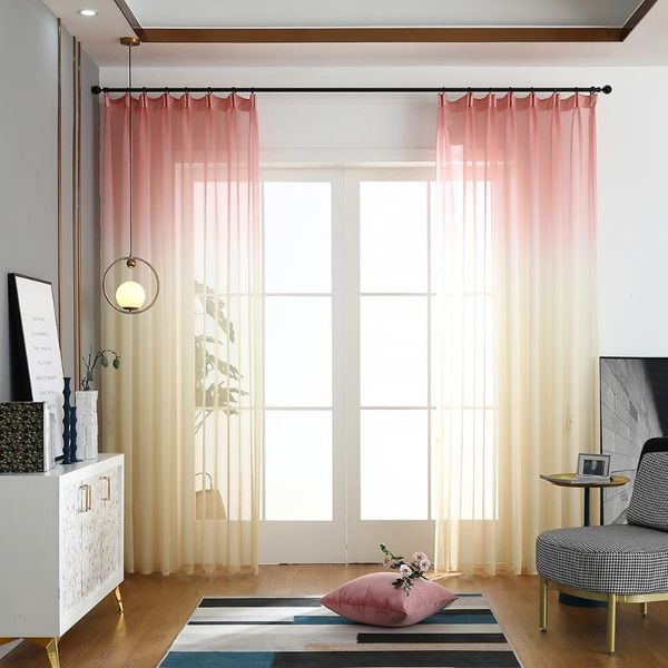 curtain & drapes 1pc gradient color tulle sheer window curtains modern voile organza for living room long
curtain & drapes 1pc gradient color tulle sheer window curtains modern voile organza for living room long