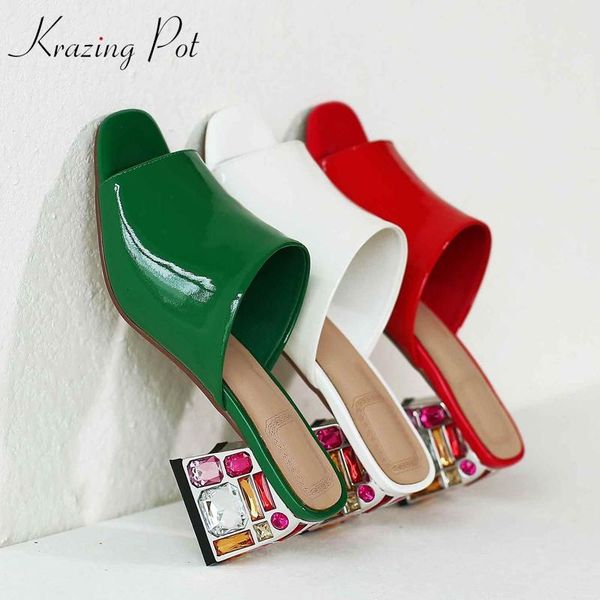 sandals krazing pot summer vacation genuine leather peep toe full of crystal high heels mules women dating gorgeous l29 apsk, Black
sandals krazing pot summer vacation genuine leather peep toe full of crystal high heels mules women dating gorgeous l29 apsk, Black