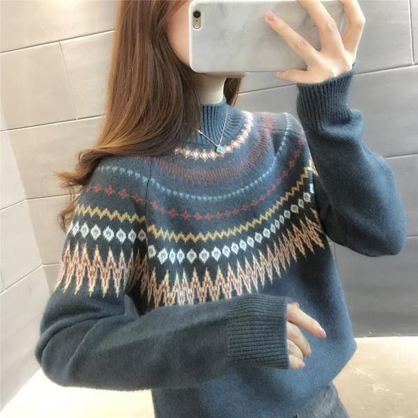 women's sweaters turtleneck knitted women sweater and pullovers long-sleeved vintage casual all match female pulls, White;black
women's sweaters turtleneck knitted women sweater and pullovers long-sleeved vintage casual all match female pulls, White;black
