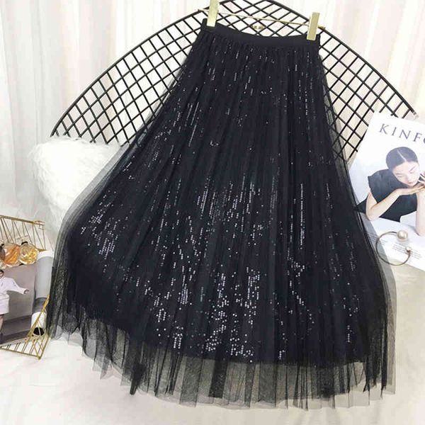 spring summer skirts women korea long tulle skirt sequined pleated a line midi skirt chic high waist skirt female 210419, Black
spring summer skirts women korea long tulle skirt sequined pleated a line midi skirt chic high waist skirt female 210419, Black