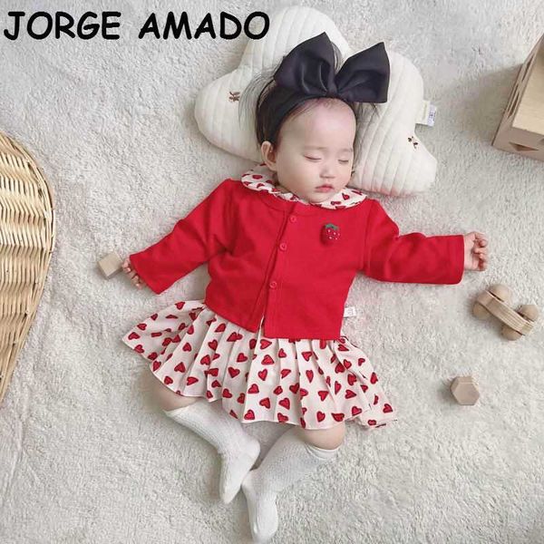 baby girl clothes set girls love heart long sleeve romper dress +strawberry cardigan 2pcs outfits kids e20094 210610, White
baby girl clothes set girls love heart long sleeve romper dress +strawberry cardigan 2pcs outfits kids e20094 210610, White