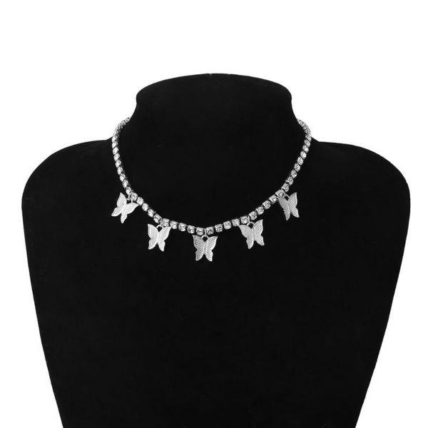 flying crystal butterfly choker necklace fully generous statement jewelry women pendant necklaces, Silver
flying crystal butterfly choker necklace fully generous statement jewelry women pendant necklaces, Silver