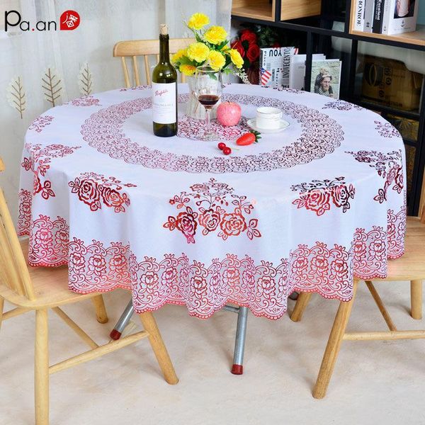 table cloth thickened round tablecloth wedding pvc european-style waterproof anti-scald oil-proof household cover
table cloth thickened round tablecloth wedding pvc european-style waterproof anti-scald oil-proof household cover