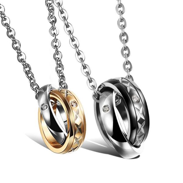 fashion black/gold lovers' necklaces classical 316l stainless steel couples necklace cubic zirconia stone women/men jewelry 953 pendant, Silver
fashion black/gold lovers' necklaces classical 316l stainless steel couples necklace cubic zirconia stone women/men jewelry 953 pendant, Silver