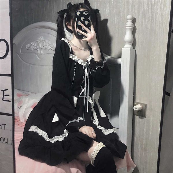 women's t-shirt spring women gothic lolita es black kawaii cosplay frill square neck bowknot high waist ruffle mini long sleeve ce, White
women's t-shirt spring women gothic lolita es black kawaii cosplay frill square neck bowknot high waist ruffle mini long sleeve ce, White