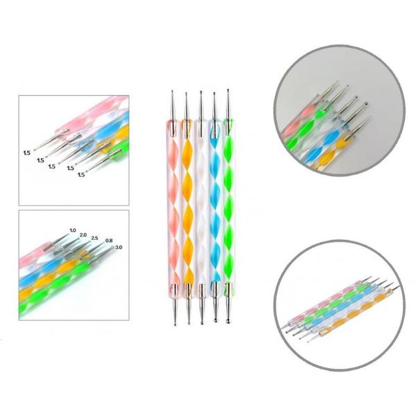 nail brushes exquisite 5pcs/set practical double-head art painting pen multicolor liner multifunctional for fingernails, Yellow
nail brushes exquisite 5pcs/set practical double-head art painting pen multicolor liner multifunctional for fingernails, Yellow