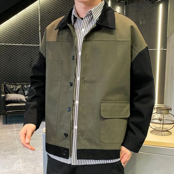 men's jackets jacket autumn casual trend brand soft comfortable buttons small fresh coat fashion loose handsome pocket all-match top, Black;brown
men's jackets jacket autumn casual trend brand soft comfortable buttons small fresh coat fashion loose handsome pocket all-match top, Black;brown