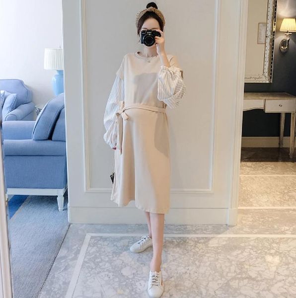 maternity dresses autumn korean style dress fashion long sleeve patchwork ties waist loose clothes for pregnant women elegant pregnancy, White
maternity dresses autumn korean style dress fashion long sleeve patchwork ties waist loose clothes for pregnant women elegant pregnancy, White
