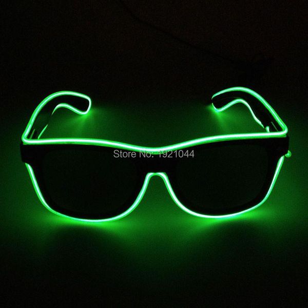 party decoration cool carnival night fluorescent glowing el wire glasses with dark lens 50pcs 10color choice for supplies
party decoration cool carnival night fluorescent glowing el wire glasses with dark lens 50pcs 10color choice for supplies