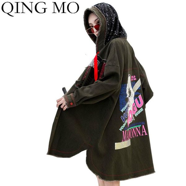 women's trench coats qing mo autumn pullover women coat 2021 single breasted loose with sequin female irregular black zqy1836, Tan;black
women's trench coats qing mo autumn pullover women coat 2021 single breasted loose with sequin female irregular black zqy1836, Tan;black