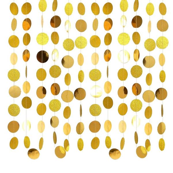 party decoration gold circle dots garland decorations streamers hanging decor backdrop bunting for wedding/baby shower/ year
party decoration gold circle dots garland decorations streamers hanging decor backdrop bunting for wedding/baby shower/ year