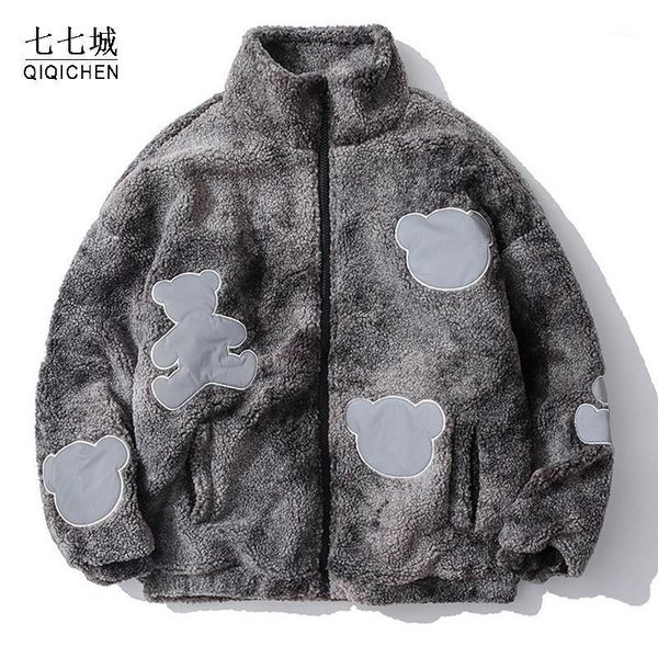 men's jackets hip hop reflective bear jacket men tie dye lambwool parka streetwear harajuku fleece windbreaker winter oversized coat, Black;brown
men's jackets hip hop reflective bear jacket men tie dye lambwool parka streetwear harajuku fleece windbreaker winter oversized coat, Black;brown