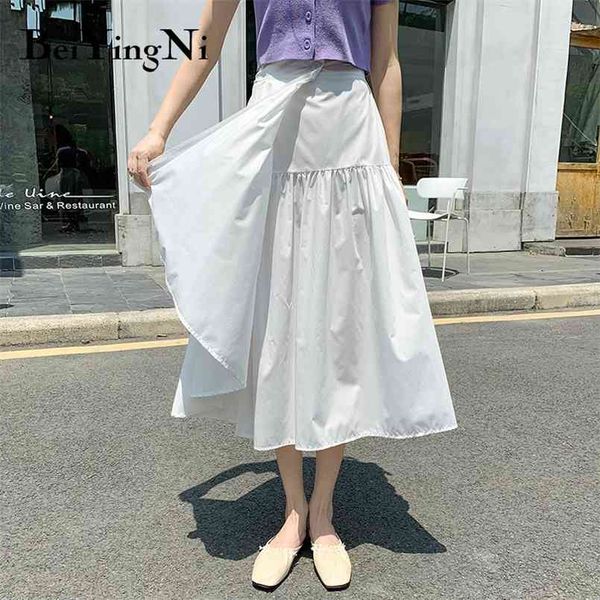 white irregular midi skirt women black elastic waist plain chic preppy summer skirts kawaii fashion faldas mujer 210506
white irregular midi skirt women black elastic waist plain chic preppy summer skirts kawaii fashion faldas mujer 210506