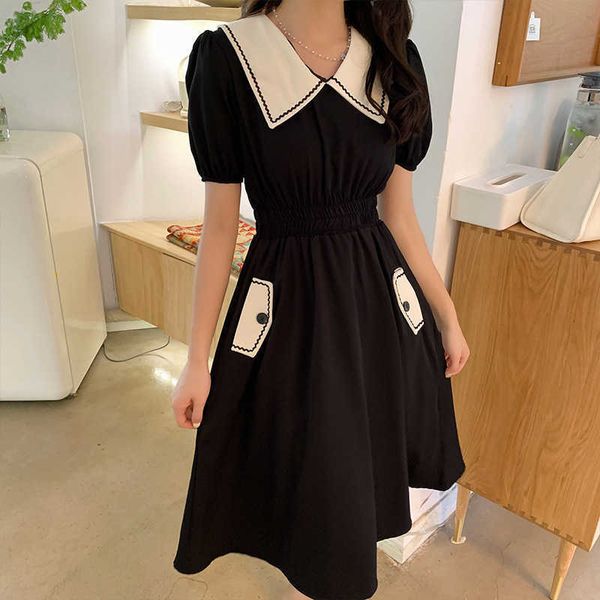 women's large french drs fat mm summer color contrast dign bubble sleeve waist temperament skirt, Black;gray
women's large french drs fat mm summer color contrast dign bubble sleeve waist temperament skirt, Black;gray