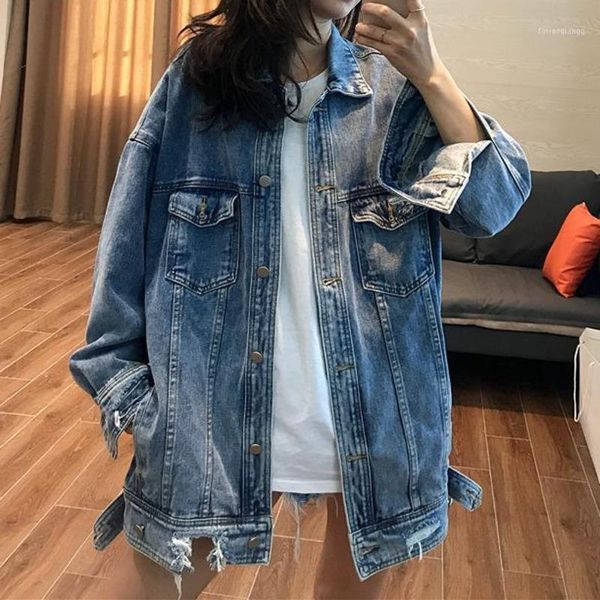 women's jackets denim autumn hole broken middle length beggar fashion streetwear vintage clothing loose coat basic outwear, Black;brown
women's jackets denim autumn hole broken middle length beggar fashion streetwear vintage clothing loose coat basic outwear, Black;brown