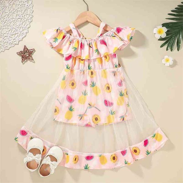 summer girls dress short sleeve ruffles print fruit bodysuit mesh skirt cute vestidos 18m-6t 210629, Red;yellow
summer girls dress short sleeve ruffles print fruit bodysuit mesh skirt cute vestidos 18m-6t 210629, Red;yellow