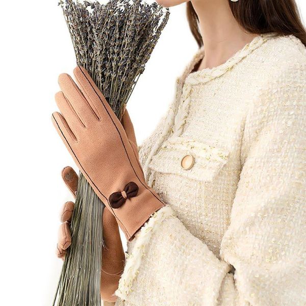 five fingers gloves women winter keep warm touch screen suede non-slip wearable outdoor cycling drive thicken plus velvet elegant bow soft, Blue;gray
five fingers gloves women winter keep warm touch screen suede non-slip wearable outdoor cycling drive thicken plus velvet elegant bow soft, Blue;gray