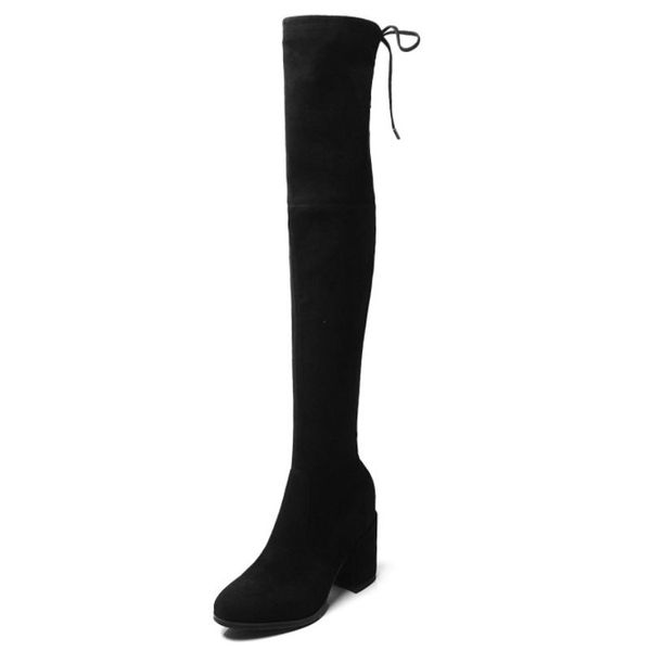 women over the knee boots shoes thick high heels long boots flock winter autumn daily ladies footwear size 34-40, Black
women over the knee boots shoes thick high heels long boots flock winter autumn daily ladies footwear size 34-40, Black