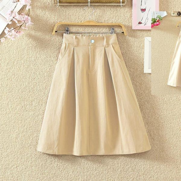 skirts women's stylish casual high waist solid color girls a line mid fashion, Black
skirts women's stylish casual high waist solid color girls a line mid fashion, Black