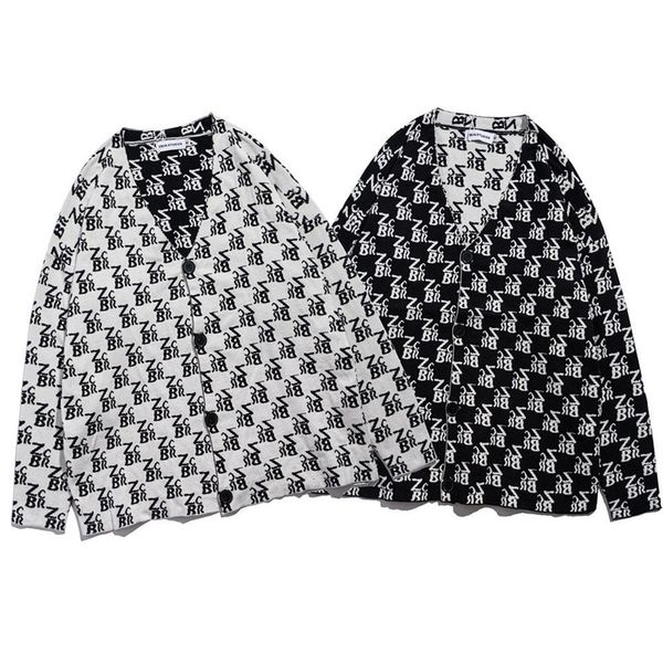 men's sweaters 2021 men's plaid printed cardigan, v-neck large street clothes, plaid letter knitted sweater, White;black
men's sweaters 2021 men's plaid printed cardigan, v-neck large street clothes, plaid letter knitted sweater, White;black