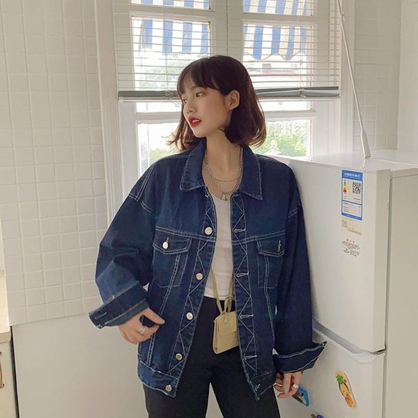 blue jeans jacket women loose vintage denim femme 2021 preppy style bomber basic coats womens (f7451) women's jackets, Black;brown
blue jeans jacket women loose vintage denim femme 2021 preppy style bomber basic coats womens (f7451) women's jackets, Black;brown