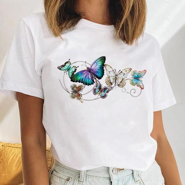 women's t-shirt women butterfly lovely ladies 90s 2021 casual female clothes print tees tshirt cartoon graphic, White
women's t-shirt women butterfly lovely ladies 90s 2021 casual female clothes print tees tshirt cartoon graphic, White