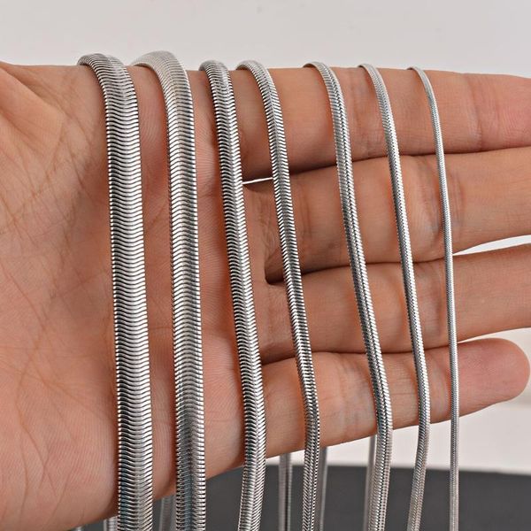 chains 1 piece 316 stainless steel flat snake chain necklace for men women jewelry 1.5mm-6mm, Silver
chains 1 piece 316 stainless steel flat snake chain necklace for men women jewelry 1.5mm-6mm, Silver