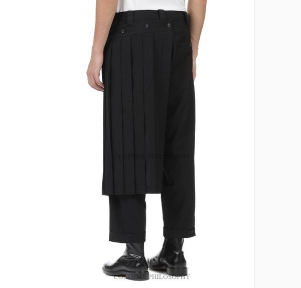 men's pants 28-44 casual draped culottes, patchwork wide-leg pants, hairstylist personality nine stage plus size clothes, Black
men's pants 28-44 casual draped culottes, patchwork wide-leg pants, hairstylist personality nine stage plus size clothes, Black