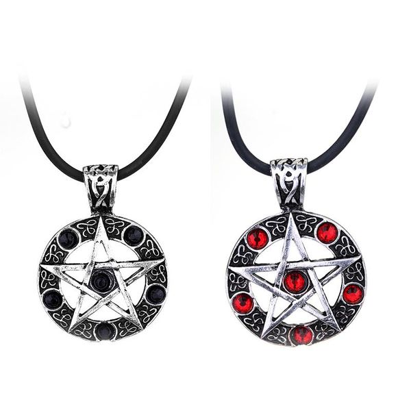 pendant necklaces supernatural pentagram necklace witch protection star amulet leather rope chain women and men accessories, Silver
pendant necklaces supernatural pentagram necklace witch protection star amulet leather rope chain women and men accessories, Silver