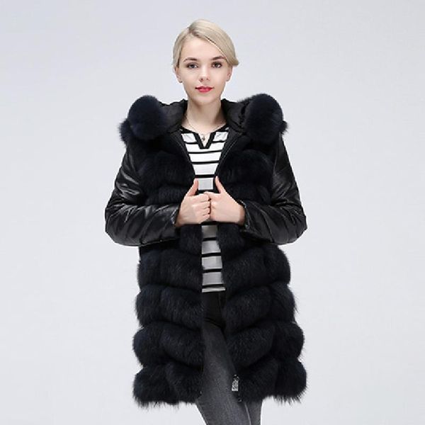 women's fur & faux natural 2021 genuine vest long sheepskin hat coat sheep skin demolished sleeves can detachable jacket, Black
women's fur & faux natural 2021 genuine vest long sheepskin hat coat sheep skin demolished sleeves can detachable jacket, Black
