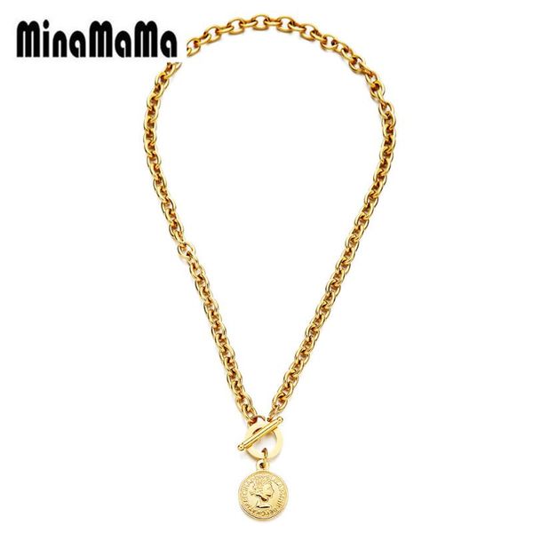 pendant necklaces vintage 316l stainless steel chain coin necklace for women toggle hip hop choker jewelry, Silver
pendant necklaces vintage 316l stainless steel chain coin necklace for women toggle hip hop choker jewelry, Silver