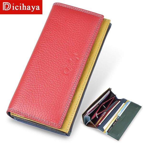 wallets dicihaya genuine leather women clutch wallet color matching female coin purse long phone bag card holder handy passport, Red;black
wallets dicihaya genuine leather women clutch wallet color matching female coin purse long phone bag card holder handy passport, Red;black