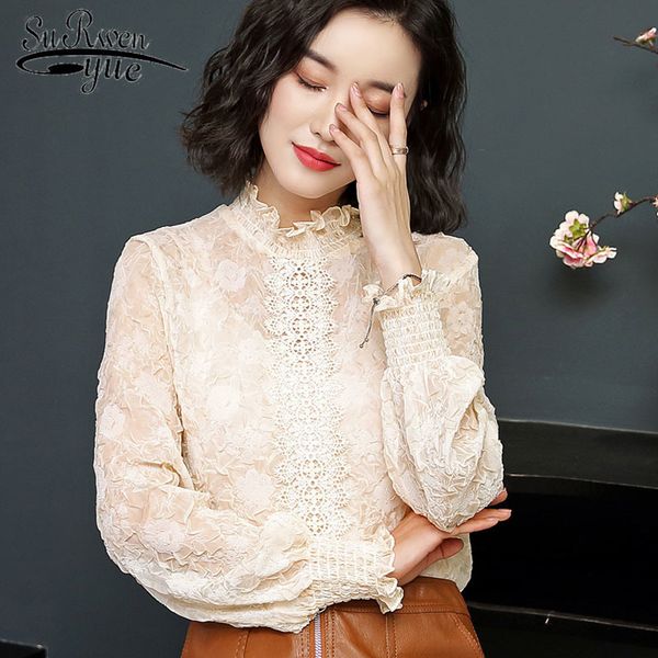 blusas mujer de moda long sleeved ladies' blouses lace women shirts elegant female solid white feminine 1674 50 210521
blusas mujer de moda long sleeved ladies' blouses lace women shirts elegant female solid white feminine 1674 50 210521