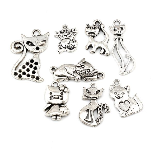 120pcs antique silver alloy cat charms pendants for jewelry making bracelet necklace diy accessories a-680, Bronze;silver
120pcs antique silver alloy cat charms pendants for jewelry making bracelet necklace diy accessories a-680, Bronze;silver