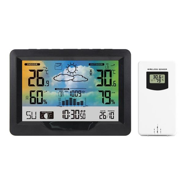 fanju fj3383f weather station digital clock hygrometer barometer table alarm snooze moon phase with outdoor sensor desk & clocks
fanju fj3383f weather station digital clock hygrometer barometer table alarm snooze moon phase with outdoor sensor desk & clocks