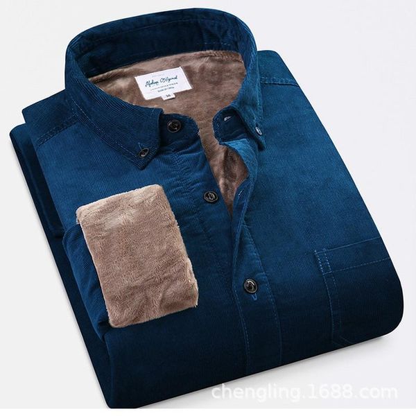 men's casual shirts quality warm 100% cotton plush thick corduroy men shirt long sleeved button collar smart autumn winter for, White;black
men's casual shirts quality warm 100% cotton plush thick corduroy men shirt long sleeved button collar smart autumn winter for, White;black