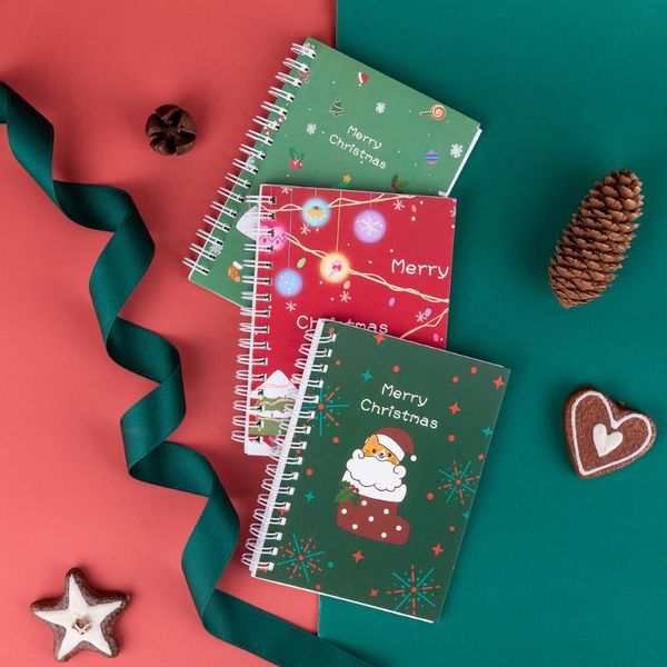 christmas coil notebook gift a6 student horizontal beautiful notebooks for records creative festival exercise books stationery notepads, Purple;pink
christmas coil notebook gift a6 student horizontal beautiful notebooks for records creative festival exercise books stationery notepads, Purple;pink