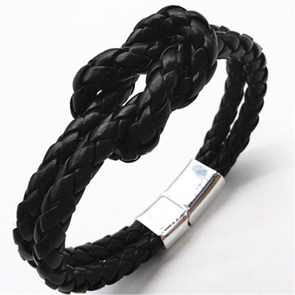 cuff est design black brown handmade fashion chain link bangle leather men bracelets women male jewelry, White
cuff est design black brown handmade fashion chain link bangle leather men bracelets women male jewelry, White