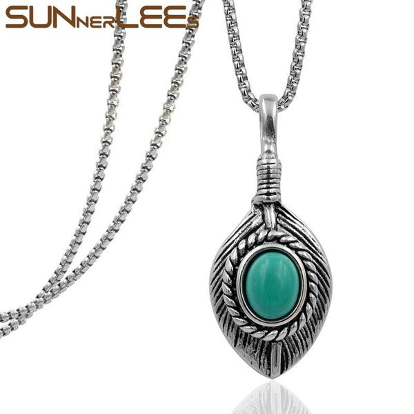 pendant necklaces sunnerlees fashion jewelry stainless steel punk feather necklace link chain optional for mens womens sp58, Silver
pendant necklaces sunnerlees fashion jewelry stainless steel punk feather necklace link chain optional for mens womens sp58, Silver